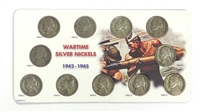 1942 - 1945 Wartime Silver Nickel Set