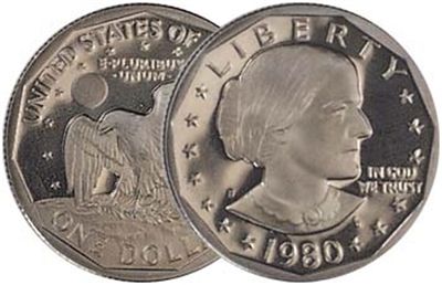1980 - S Proof Susan B. Anthony Dollar - Single Coin