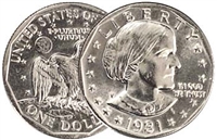 1981 - P Susan B. Anthony Dollar - Single Coin