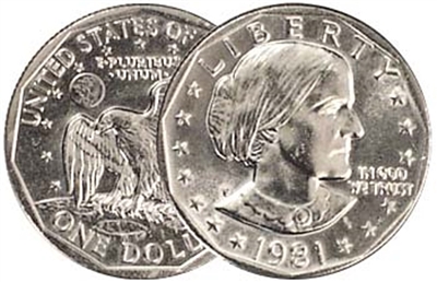 1981 - P Susan B. Anthony Dollar - Single Coin