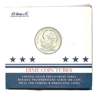 Box of 100 U.S. Dime Coin Tubes