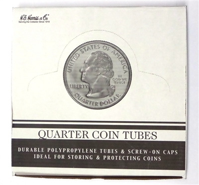Box of 100 U.S. Quarter Coin Tubes