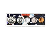 1956 Birth Year Coin Set in American Flag Holder