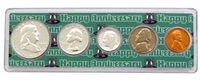 1958 - Anniversary Year Coin Set in Happy Anniversary Holder