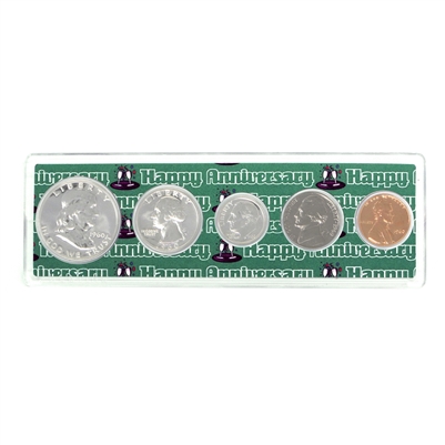 1959 - Anniversary Year Coin Set in Happy Anniversary Holder