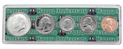1969 - Anniversary Year Coin Set in Happy Anniversary Holder