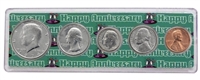 1974 - Anniversary Year Coin Set in Happy Anniversary Holder