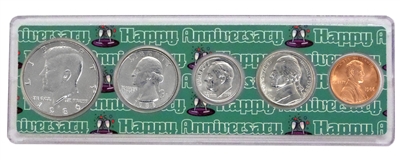 1986 - Anniversary Year Coin Set in Happy Anniversary Holder