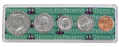 1991 - Anniversary Year Coin Set in Happy Anniversary Holder