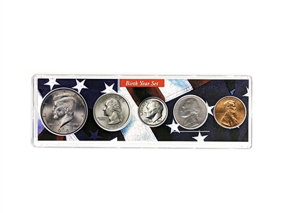 1994 Birth Year Coin Set in American Flag Holder