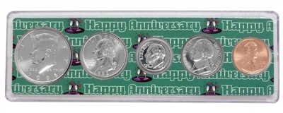 1995 - Anniversary Year Coin Set in Happy Anniversary Holder