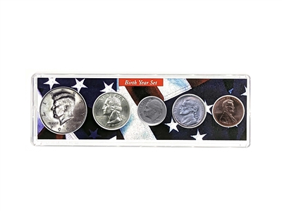 1997 Birth Year Coin Set in American Flag Holder