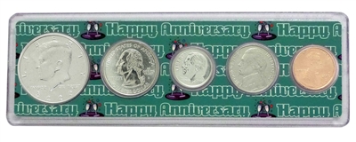 2000 - Anniversary Year Coin Set in Happy Anniversary Holder