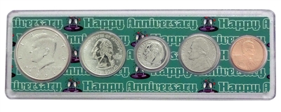 2001 - Anniversary Year Coin Set in Happy Anniversary Holder