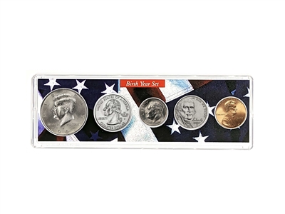2007 Birth Year Coin Set in American Flag Holder