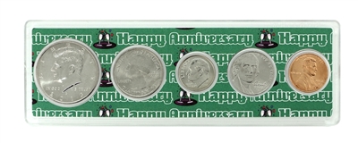 2013 - Anniversary Year Coin Set in Happy Anniversary Holder