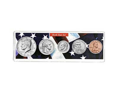 2022 Birth Year Coin Set in American Flag Holder