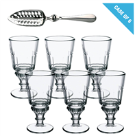 6 La Rochere Glasses & 6 Absinthe Spoons