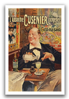 Absinthe Cusenier OxygenÃ©e Poster