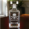 Skull Etched Glass Absinthe Decanter