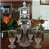 Etched  Skull Deluxe 4 Spout Absinthe Fountain With Glasses & Spoons