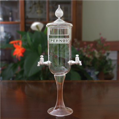 Etched Glass Petite 2 Spout Absinthe Fountain