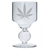 Cannabis Leaf Etched Premium Bubble Reservoir Glass Blown