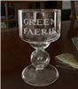 Green Faerie Etched Premium Bubble Reservoir Glass Blown
