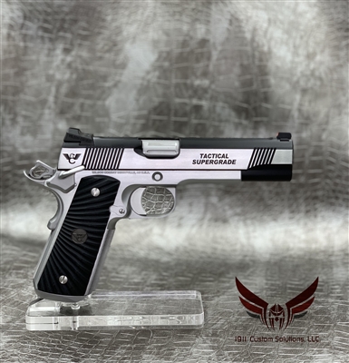 Wilson Combat Tactical Supergrade 5" 9MM - STAINLESS STEEL & BLACK ARMOR TUFF