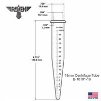 centrifuge tube with graduated scale in percentage