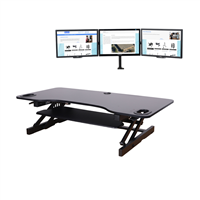 Rocelco ADRB45 Adjustable-Height Desk Riser (BLACK) & Triple Monitor Mount (DM3)