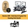 Rocelco ADR Adjustable Height Desk Riser & Indo Board Original Standing Desk Bundle