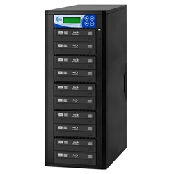 Blu-ray 10 Copy BD DVD CD Duplicator - Features 12x Drives-Includes 500GB HDD