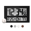 JUMBO LCD ATOMIC WALL CLOCK WITH 6 TIME ZONES (BLACK)