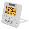 Marathon Atomic Travel Alarm Clock w/ Auto Night Light (WHITE)