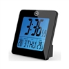 Marathon Digital Desktop Clock w/Date & Temp, SuperGlow Backlight (BLACK)