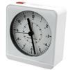 Marathon Analog Desk Alarm Clock With Auto-Night Light (WHITE)