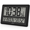 Elite Series JUMBO ATOMIC WALL CLOCK w/6 Time Zones (BLACK)