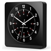 Marathon Jumbo 12-Inch Analog Wall Clock w/ Auto-Night Light & Silent Sweep (BLACK)