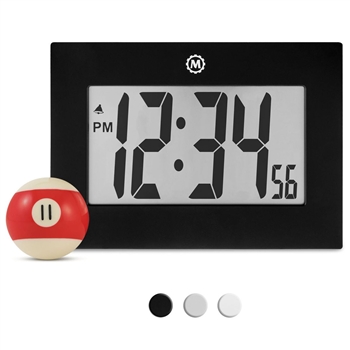 Large Digital Frame Clock with 3.25" Digits (BLACK)