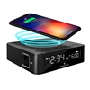 Marathon Compact Wireless Fast Dual Charging Clock (Black)