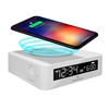 Marathon Compact Wireless Fast Dual Charging Clock (WHITE)