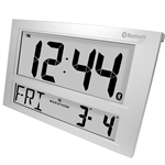 Marathon Jumbo Bluetooth Clock System for iOS/Android (SILVER)