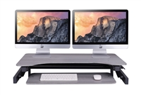 Rocelco DADR Deluxe 37" Sit To Stand Adjustable Height Desk Riser (Grey)