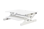 Rocelco DADR Deluxe 37" Sit To Stand Adjustable Height Desk Riser (WHITE)