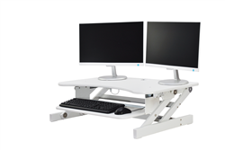 Rocelco DADR Deluxe 37" Sit To Stand Adjustable Height Desk Riser (WHITE)