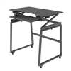 Rocelco 40" Deluxe Adjustable Height Desk Riser + Floor Stand Bundle, BLACK