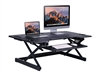 Rocelco 46" Sit To Stand Adjustable Height Desk Riser w/ USB & AC (BLACK)