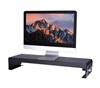 Rocelco DMS Dual Monitor Stand/Riser w/4 AC & 2 USB (Black)