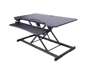 Rocelco 46" Wide EDR Electric Desk Riser with Enhanced Vertical Range (Black) & MAFM